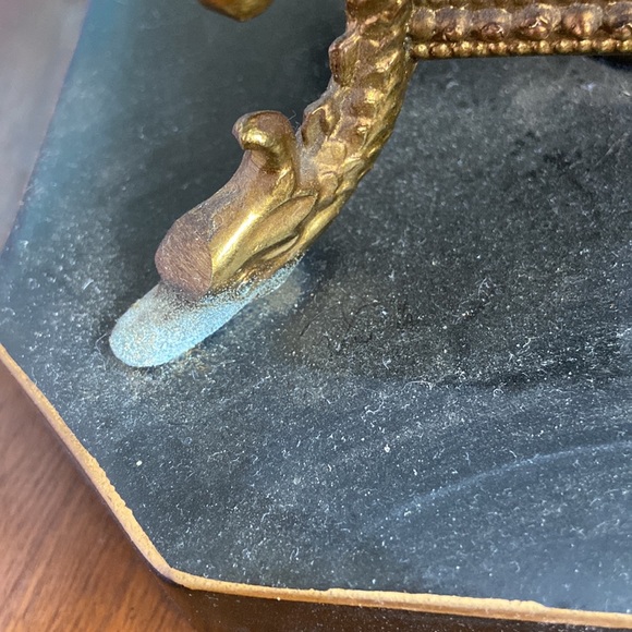 Antique painted porcelain lamp w flowers Victorian look - Picture 6 of 12